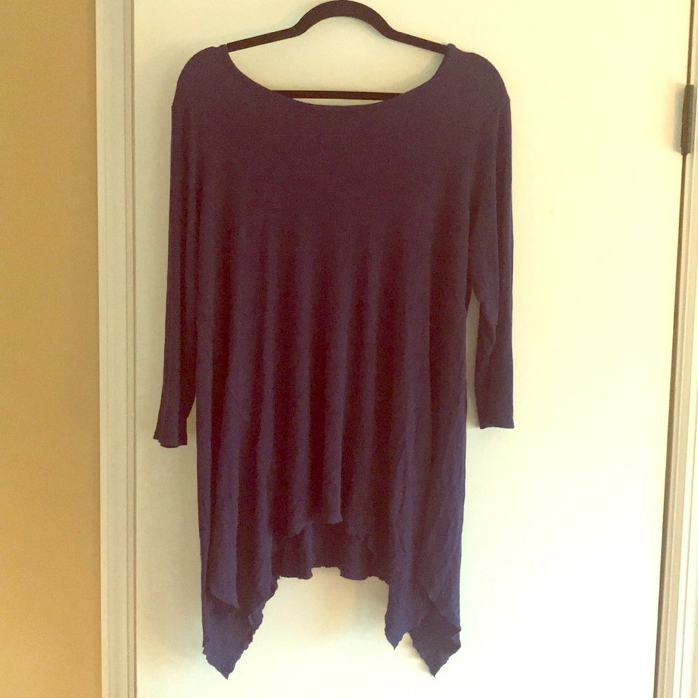Midnight blue shark bite tunic